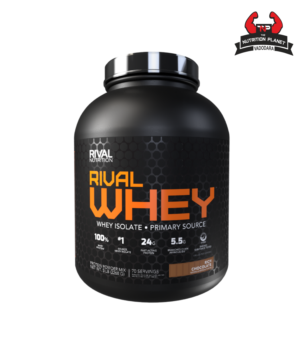 Rival Whey protein 5lbs  with  official authentic tag